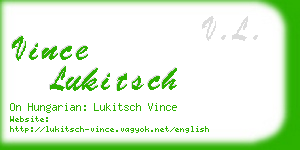 vince lukitsch business card